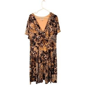 Dress Barn size 16 leopard print dress